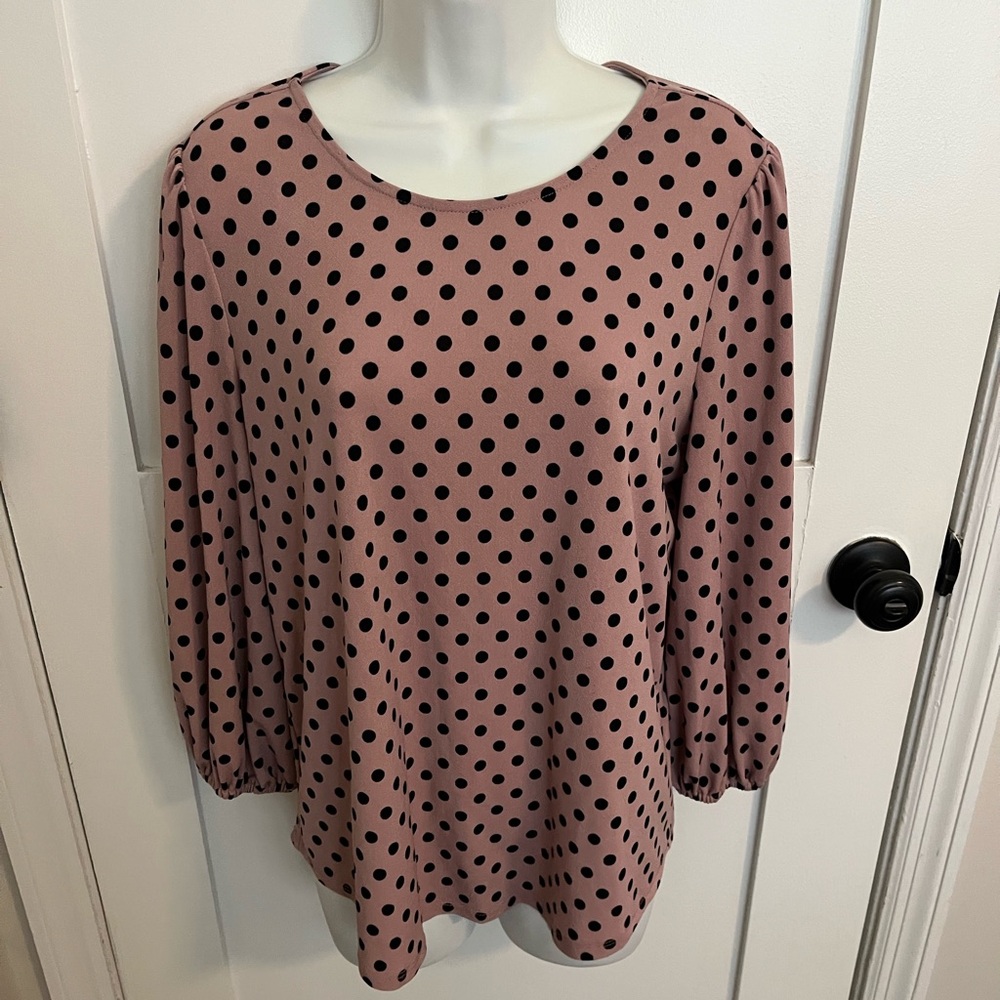 Adrianna Papell Pink Relaxed Blouse